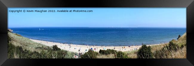 Tynemouth Longsands Beach Panoramic Framed Print by Kevin Maughan