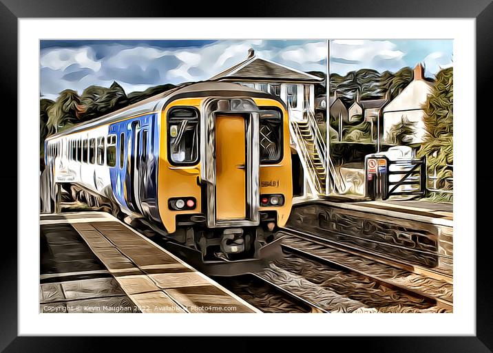 Northern Rail Train (Digital Art 1) Framed Mounted Print by Kevin Maughan