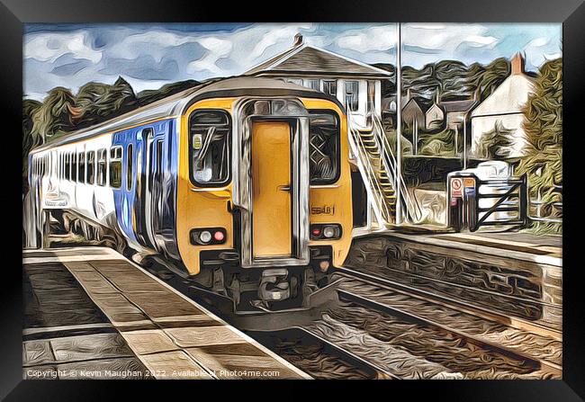 Northern Rail Train (Digital Art 2) Framed Print by Kevin Maughan