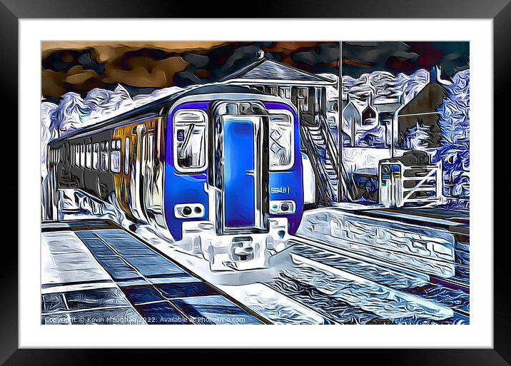 Northern Rail Train (Digital Art 3) Framed Mounted Print by Kevin Maughan