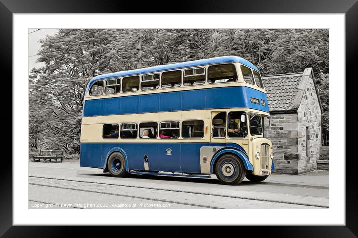 All Aboard The 220 To Rotherham  Framed Mounted Print by Kevin Maughan