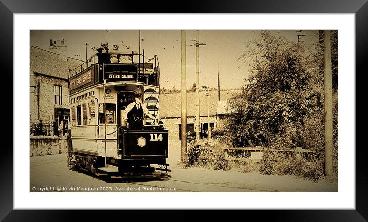 Nostalgic Tram Ride Framed Mounted Print by Kevin Maughan