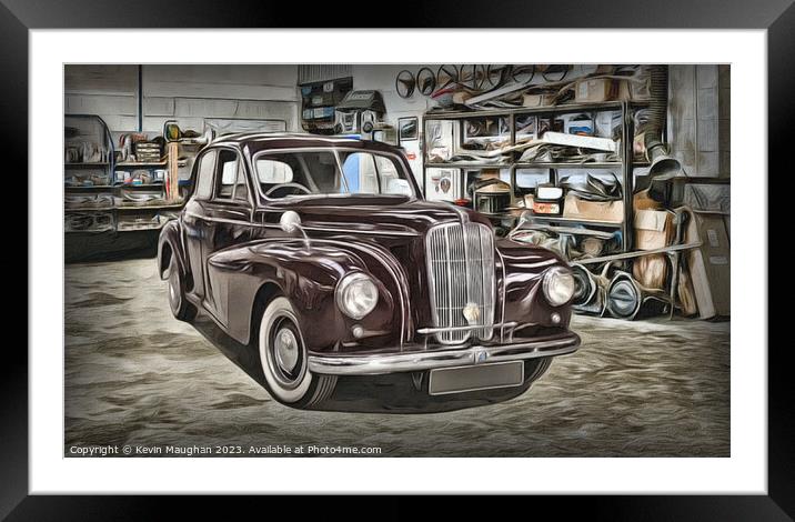 "Elegant Timeless Beauty: 1950 Morris Six Series M Framed Mounted Print by Kevin Maughan
