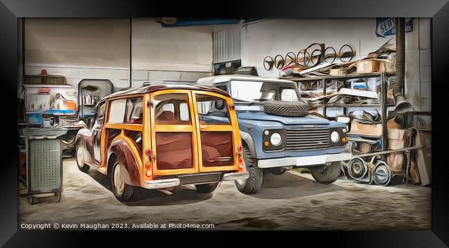 Vintage Car Restoration: Reviving Automotive Histo Framed Print by Kevin Maughan