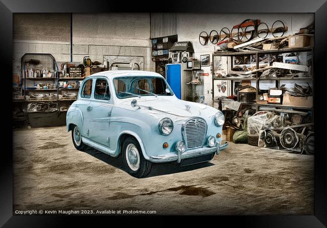 "Timeless Elegance: Captivating Austin A35" Framed Print by Kevin Maughan