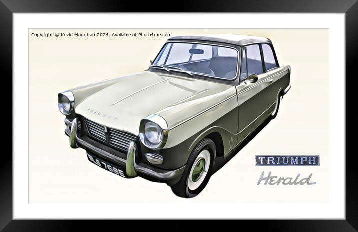 1967 Triumph Herald Framed Mounted Print by Kevin Maughan