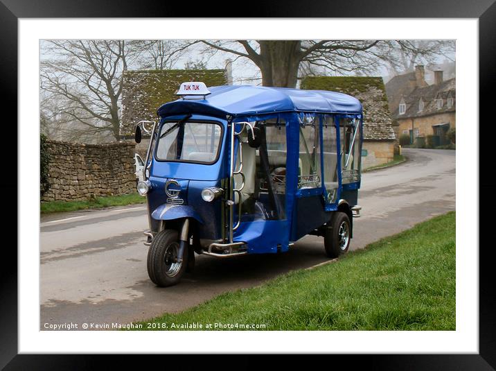 Tuk Tuk In The Cotswolds Framed Mounted Print by Kevin Maughan