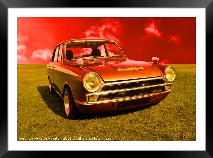Ford Cortina Mark 1 Dramatic Look Framed Mounted Print by Kevin Maughan