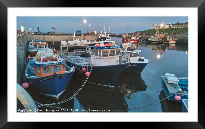 Seahouses Harbour Framed Mounted Print by Kevin Maughan