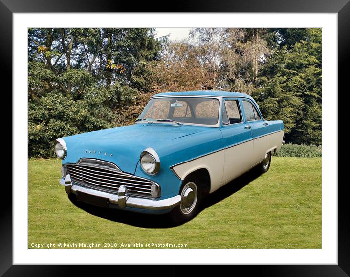 Vintage Ford Zodiac: A Timeless Classic Framed Mounted Print by Kevin Maughan