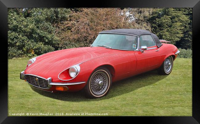Jaguar E Type Framed Print by Kevin Maughan