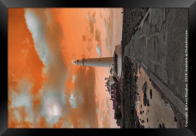 St Marys Lighthouse Whitley Bay North Tyneside Framed Print by Kevin Maughan