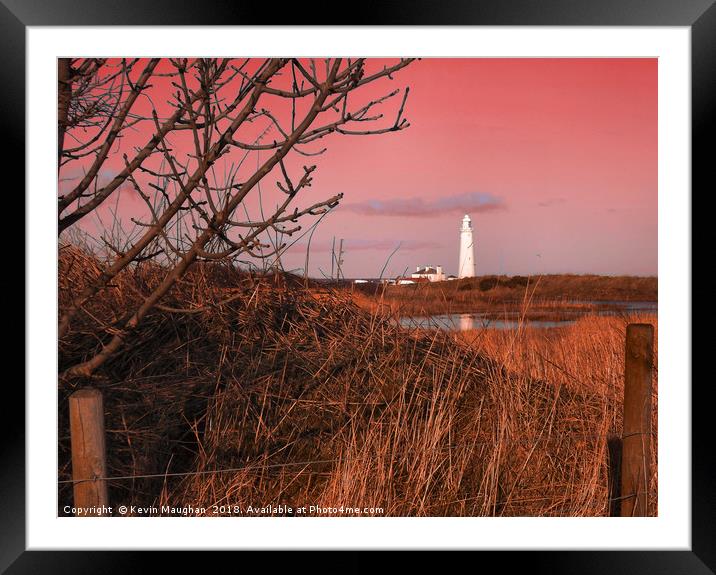 St Marys Lighthouse Framed Mounted Print by Kevin Maughan