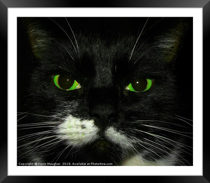 Green Cats Eyes Framed Mounted Print by Kevin Maughan
