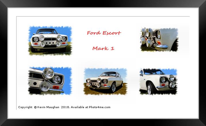 Ford Escort Mark 1  Framed Mounted Print by Kevin Maughan