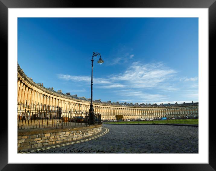 Royal Crescent, Bath, Somerset, England Framed Mounted Print by Tony Howell