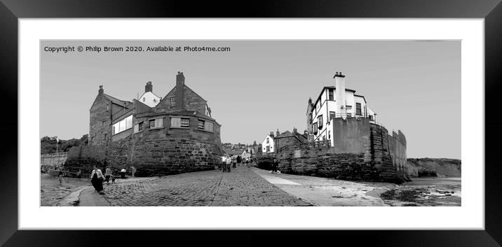 Robin Hood's Bay, Panorama Framed Mounted Print by Philip Brown