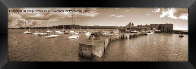 Beadnell Harbour, Northumbria Framed Print by Philip Brown
