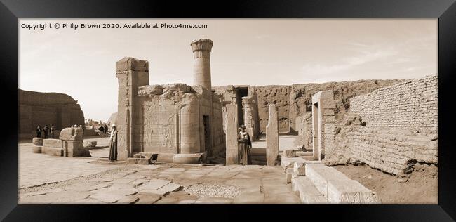 temple of Horus in Egypt Framed Print by Philip Brown
