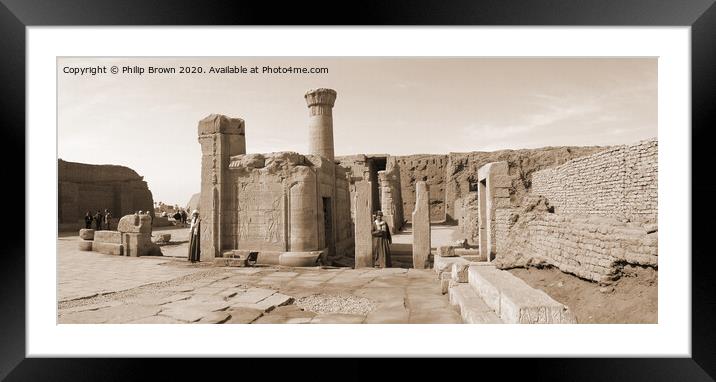temple of Horus in Egypt Framed Mounted Print by Philip Brown