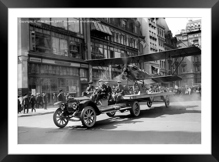 4th of July parade on Fifth Avenue, New York City Framed Mounted Print by Philip Brown