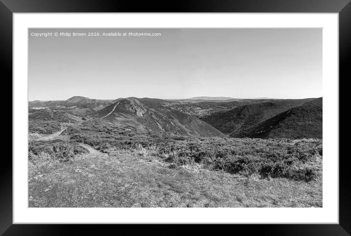 Church Stretton in Shropshire - Colour Framed Mounted Print by Philip Brown