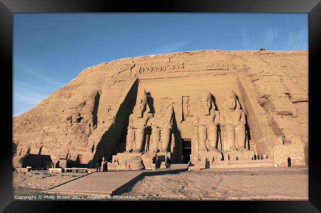 The Fantastic Statues of Abu Simbel, Egypt Framed Print by Philip Brown