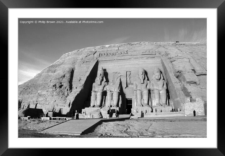 The Fantastic Statues of Abu Simbel, Egypt Framed Mounted Print by Philip Brown