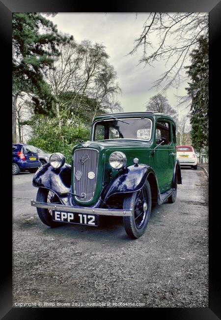 A Classic Austin 7 Car in the Cotswolds No 3 Framed Print by Philip Brown