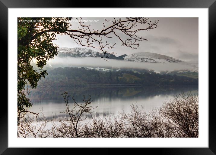 Misty Lake in The Lake District Framed Mounted Print by Philip Brown