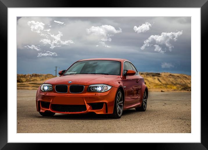 BMW on the race track Framed Mounted Print by yeshaya dinerstein