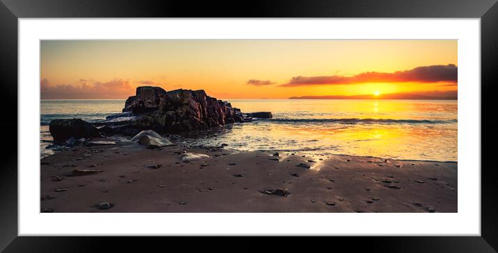 Kintyre Sunset Framed Mounted Print by David Brookens