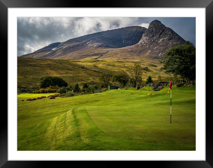 6th Green at Corrie GC Framed Mounted Print by David Brookens