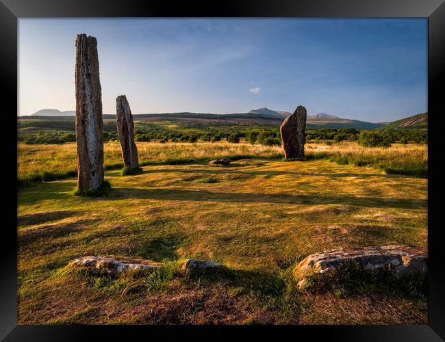 Machrie Standing Stones Framed Print by David Brookens