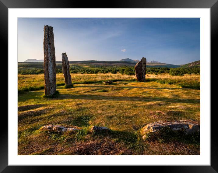 Machrie Standing Stones Framed Mounted Print by David Brookens