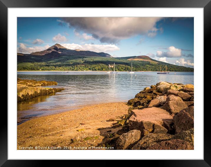 Brodick Bay Framed Mounted Print by David Brookens