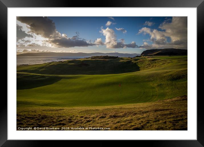 The 11th at Shiskine GC Framed Mounted Print by David Brookens