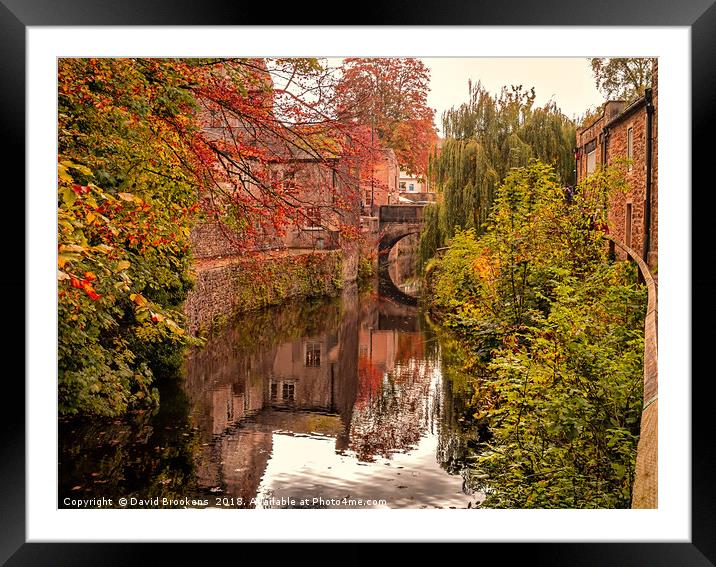 The Canal Near Skipton Castle Framed Mounted Print by David Brookens