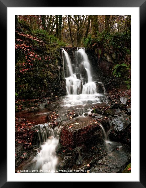 Glenashdale Waterfall Framed Mounted Print by David Brookens