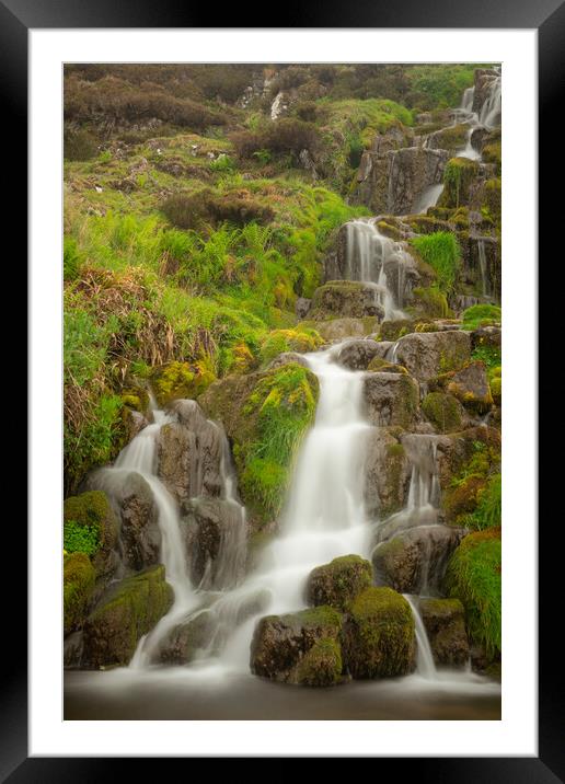 Outdoor waterfall Framed Mounted Print by Duncan Loraine
