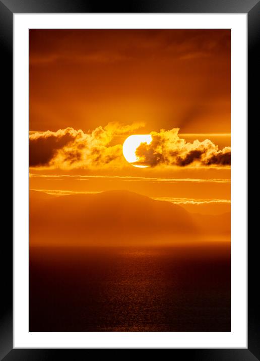 Skye sun Framed Mounted Print by Duncan Loraine