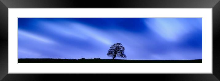 Solitude in the Blue Hour Framed Mounted Print by Duncan Loraine