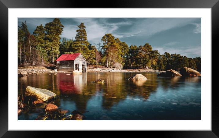 Enchanting Boathouse on Loch Vaa Framed Mounted Print by Duncan Loraine