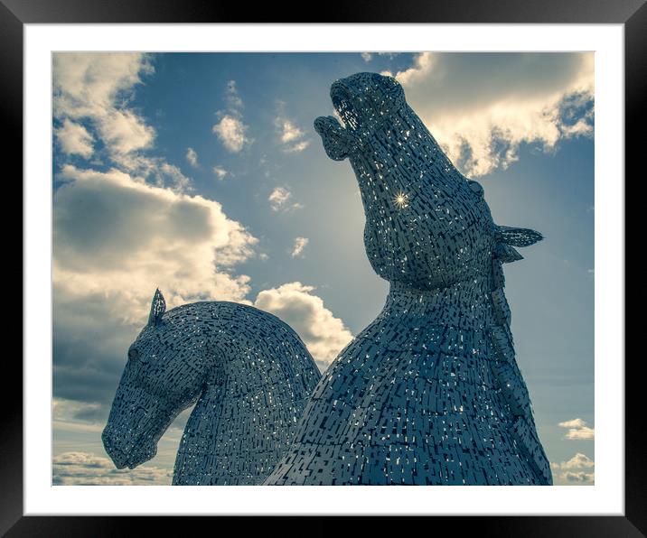 The Kelpies Framed Mounted Print by Duncan Loraine