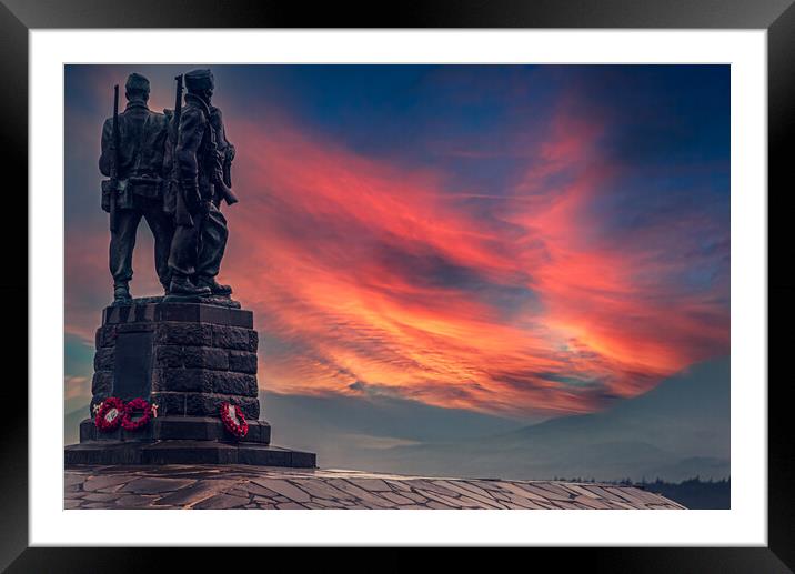 Comando Memorial Framed Mounted Print by Duncan Loraine