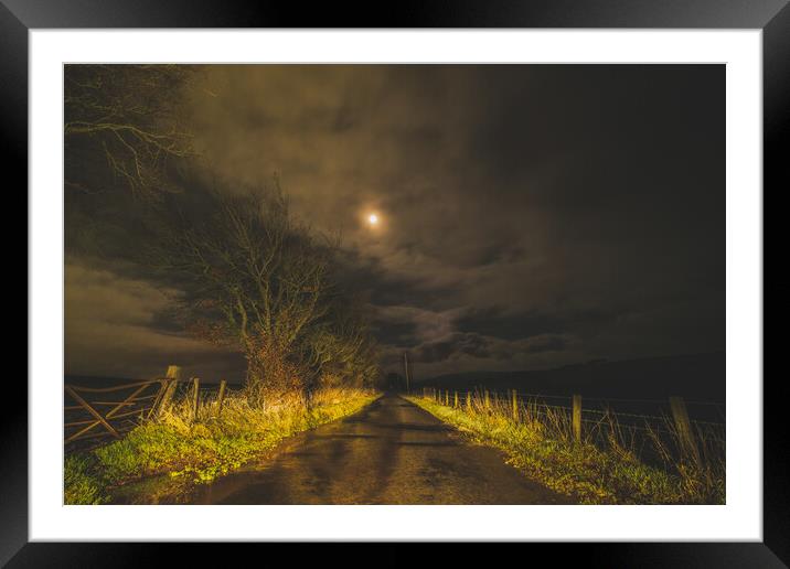 Evening Farm Road Framed Mounted Print by Duncan Loraine