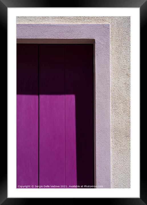 A violet window Framed Mounted Print by Sergio Delle Vedove