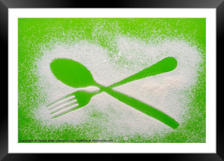 the fork and spoon imprint Framed Mounted Print by Sergio Delle Vedove