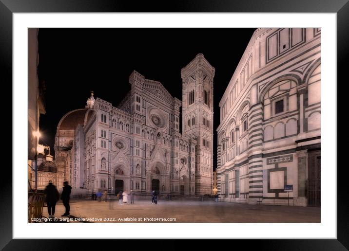 Santa Maria del Fiore basilica in Florence, Italy Framed Mounted Print by Sergio Delle Vedove