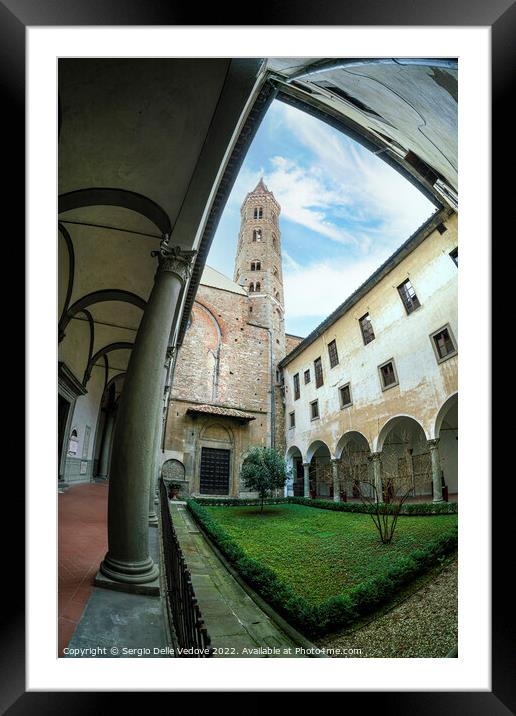 Badia Fiorentina monastery in Florence, Italy Framed Mounted Print by Sergio Delle Vedove